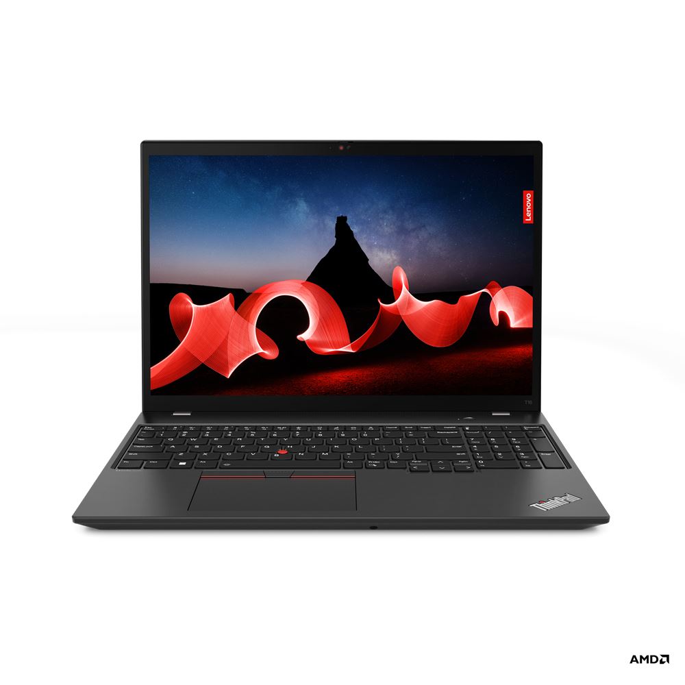 Lenovo ThinkPad T16 Gen 2 (AMD) Laptop 40.6 cm (16&quot;) WUXGA AMD Ryzen� 5 PRO 7540U 16 GB LPDDR5x-SDRAM 256 GB SSD Wi-Fi 6E (802.11ax) Windows 11 Pro Black