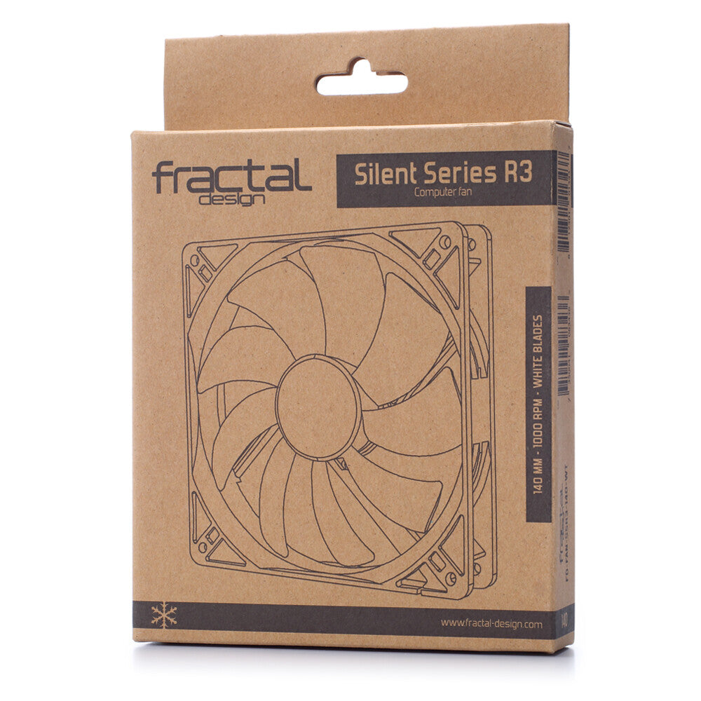 Fractal Design Silent Series R3 - Computer Case Fan in Black / White - 140mm