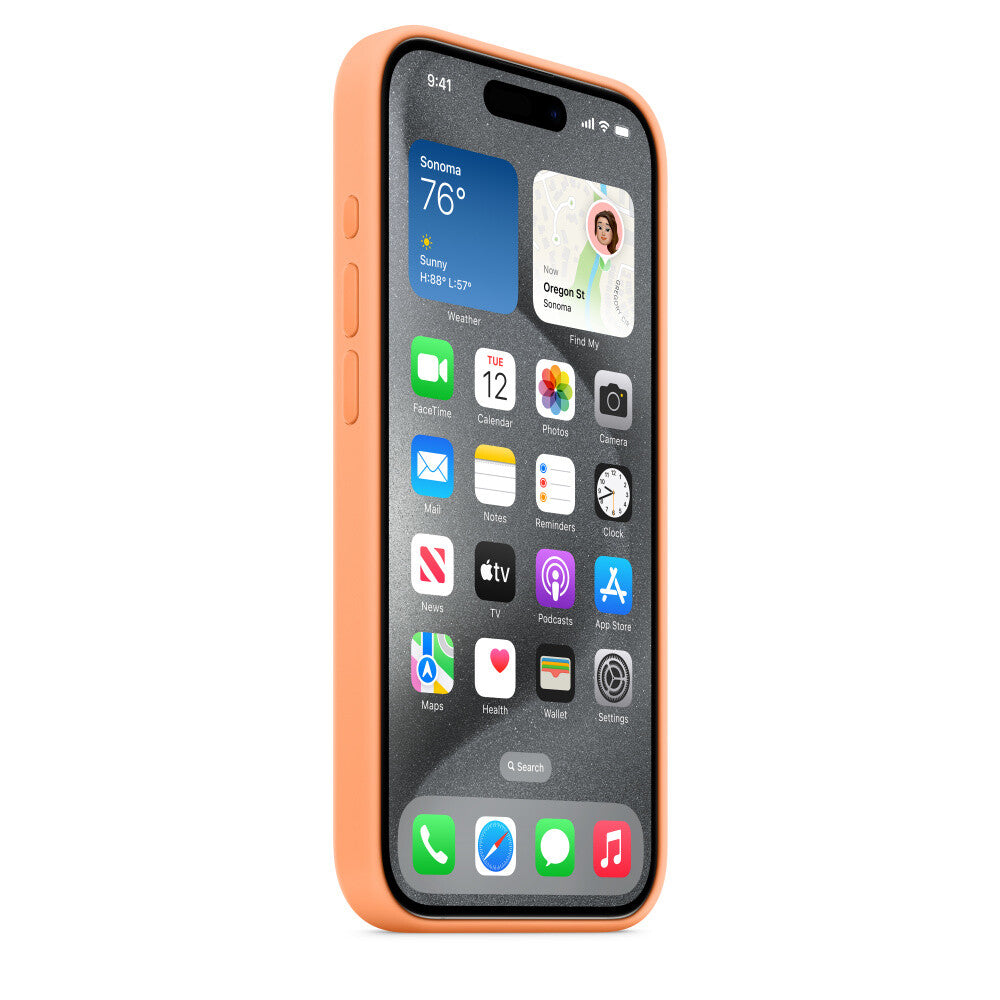 Apple mobile phone case for iPhone 15 Pro in Orange Sorbet