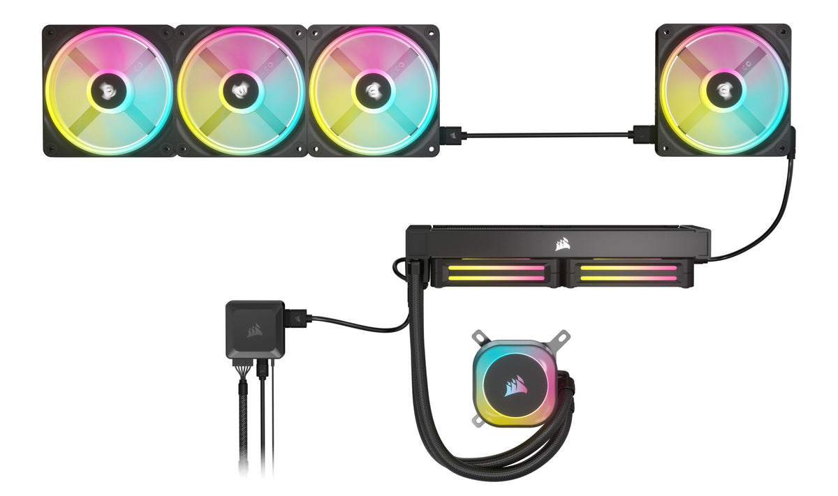 Corsair iCUE LINK QX120 RGB - PWM Computer Case Fan in Black / White - 120mm