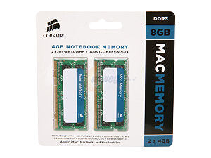 Corsair - 8 GB 2 x 4 GB DDR3 SO-DIMM 1333 MHz memory module