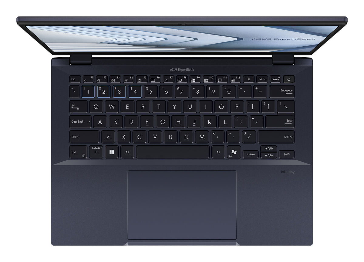 ASUS ExpertBook B5 Laptop - 35.6 cm (14&quot;) - Intel Core Ultra 7 155U - 16 GB DDR5-SDRAM - 512 GB SSD - Wi-Fi 6E - Windows 11 Pro - Black