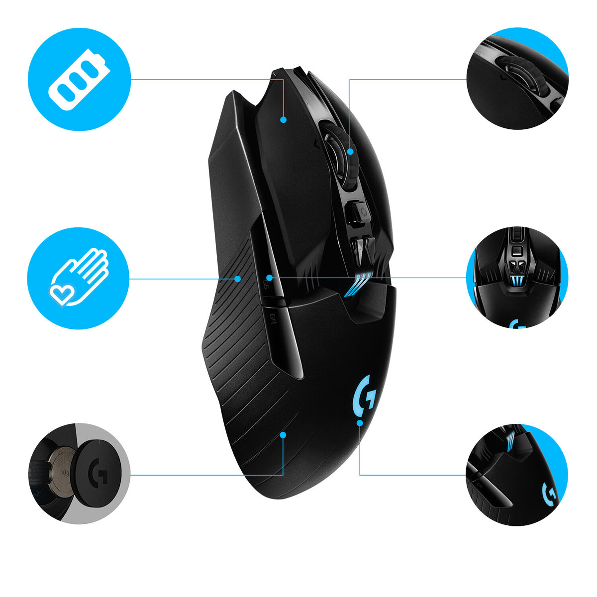 Logitech G - G903 LIGHTSPEED Gaming Mouse in Black - 25,600 DPI