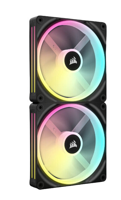 Corsair iCUE LINK QX140 RGB - PWM Computer Case Fan in Black / White - 140mm (Pack of 2)