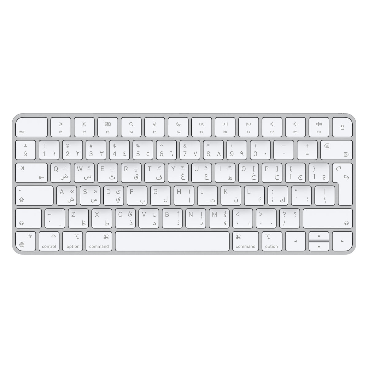 Apple Magic - USB Wired + Bluetooth Wireless Keyboard in Aluminium / White (QWERTY Arabic)