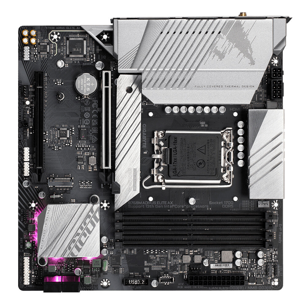 Gigabyte B760M AORUS ELITE AX Micro ATX motherboard - Intel B760 LGA 1700