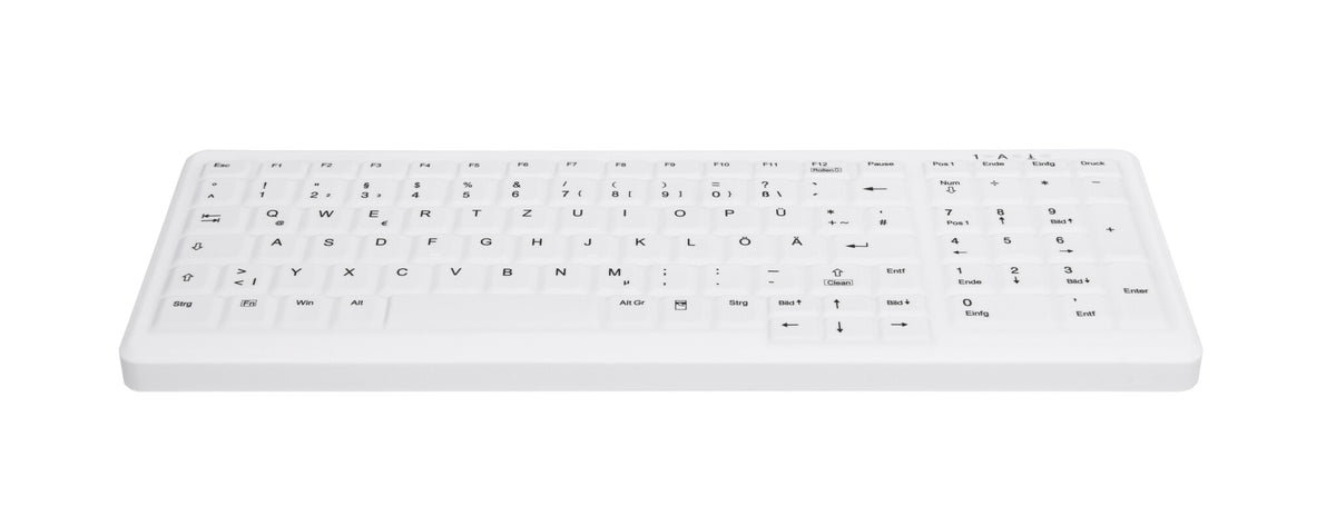 CHERRY AK-C7000 - USB Wired + RF Wireless Membrane Medical Keyboard in White (QWERTY UK)