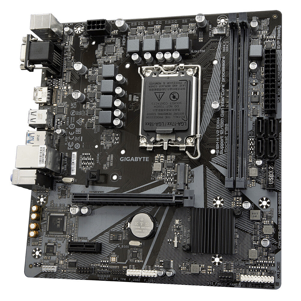 Gigabyte H610M H V2 DDR4 (rev. 1.0) micro ATX motherboard - Intel H610 LGA 1700