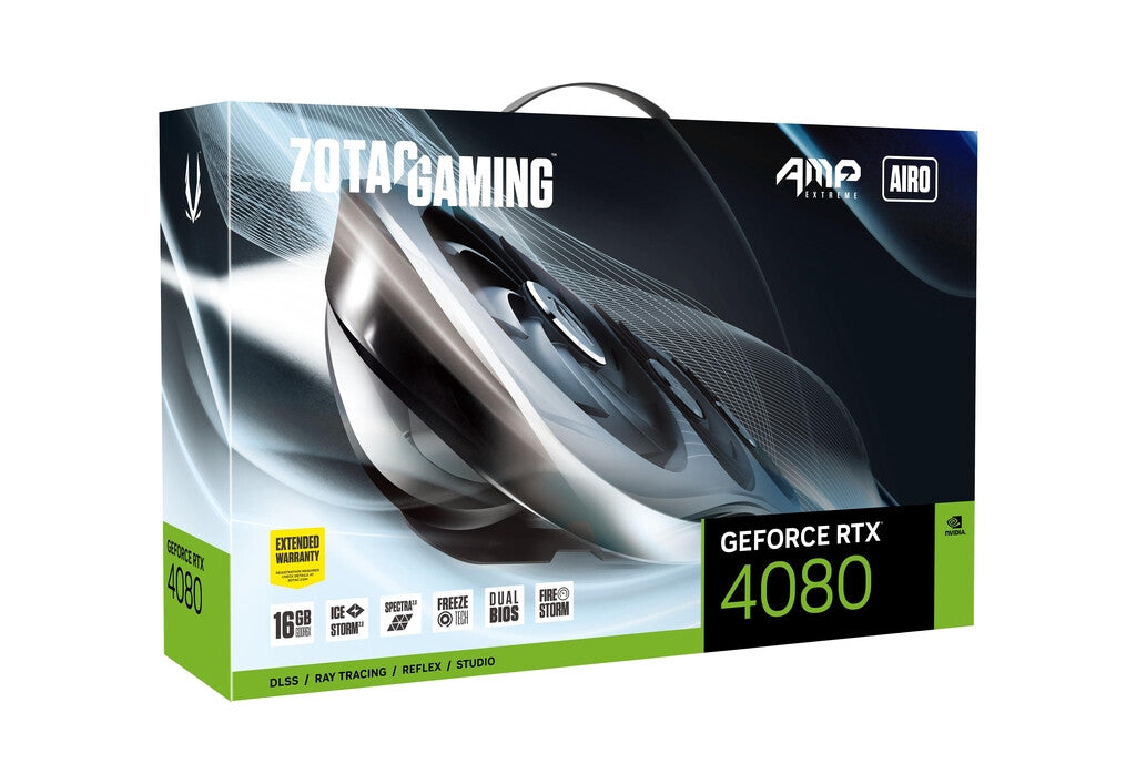 Zotac AMP EXTREME AIRO - NVIDIA 16 GB GDDR6 GeForce RTX 4080 graphics card