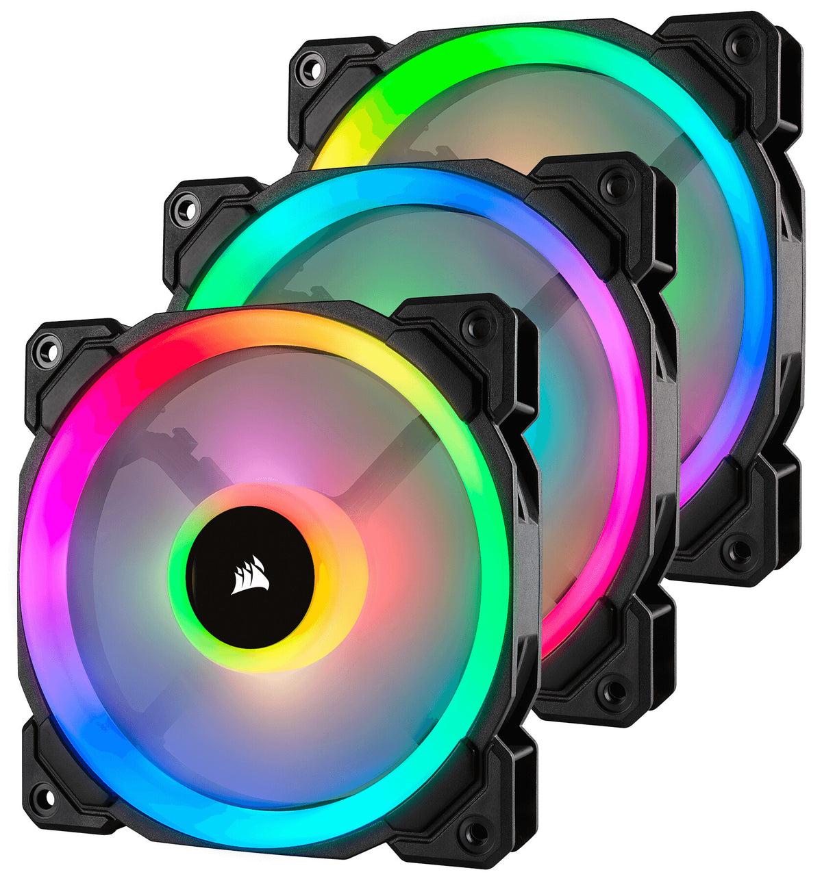 Corsair LL120 RGB - Computer Case Fan in Black / White - 120mm (Pack of 3)