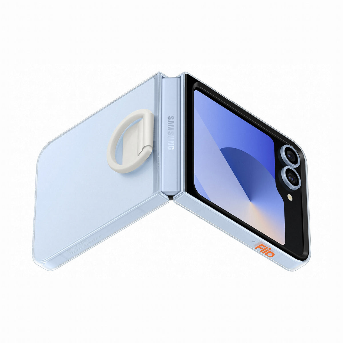 Samsung Clear Case with Ring for Z Flip6 in Transparent