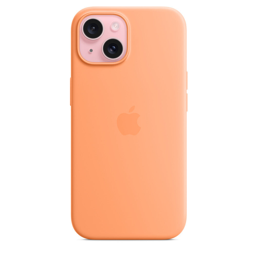 Apple mobile phone case for iPhone 15 in Orange Sorbet