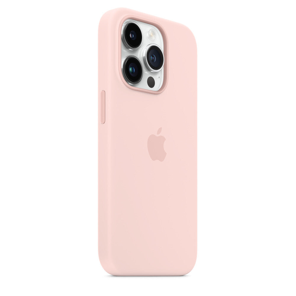 Apple iPhone 14 Pro Silicone Case with MagSafe in Chalk Pink