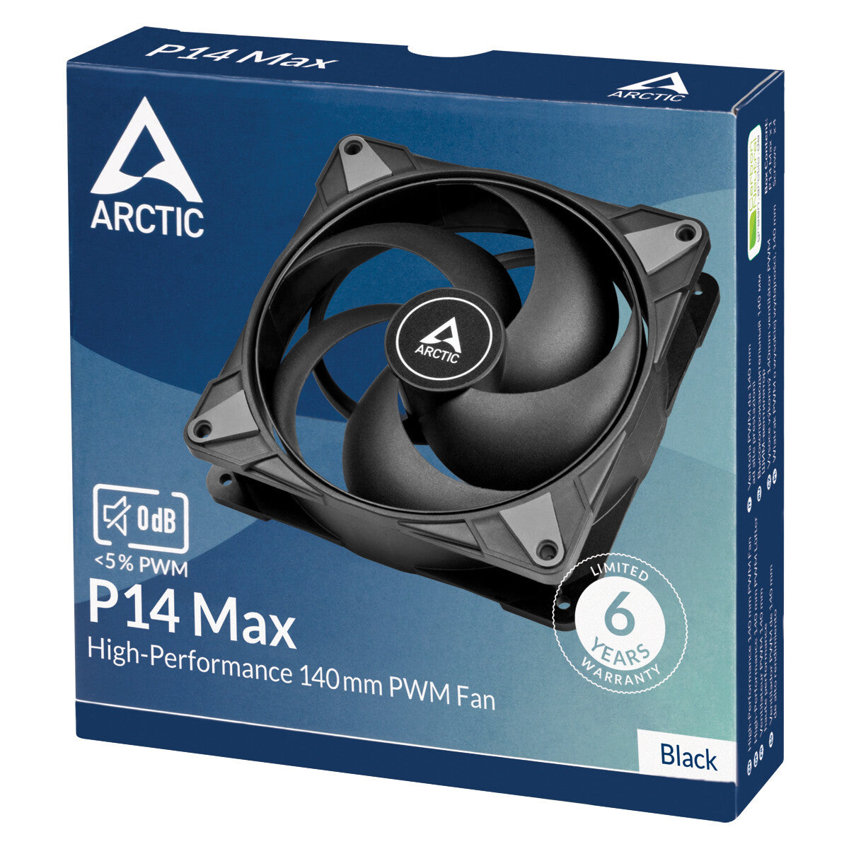 ARCTIC P14 Max - Computer Case Fan in Black - 140mm