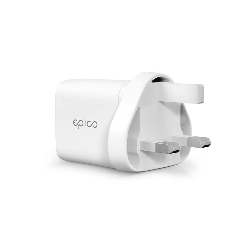 Epico 45W Dual Charger - 2 x USB Type-C Fast Charging UK Plug