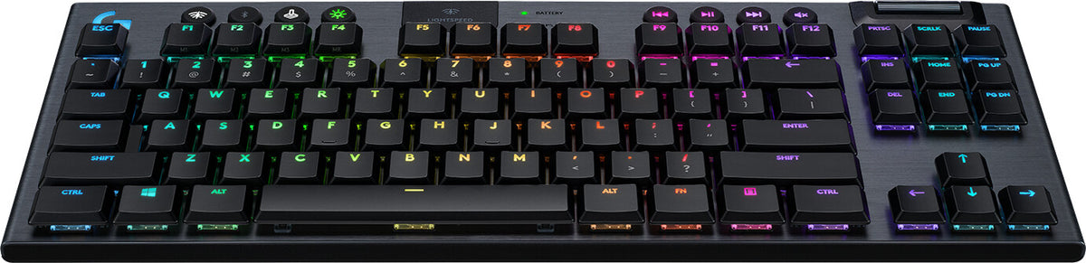 Logitech G - G915 TKL LIGHTSPEED RGB - RF Wireless + Bluetooth RGB Mechanical Gaming Keyboard in Carbon (QWERTY UK)