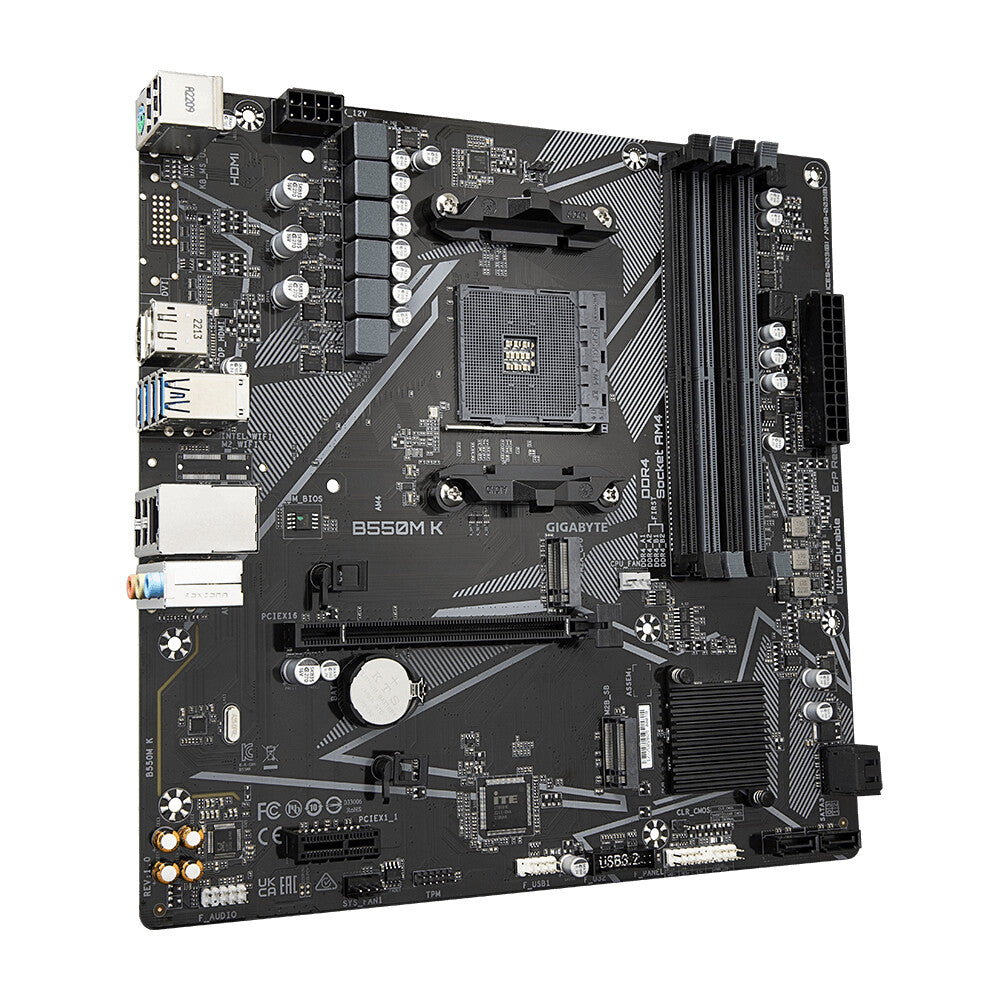 Gigabyte B550M K 1.0 micro ATX motherboard - AMD B550 Socket AM4