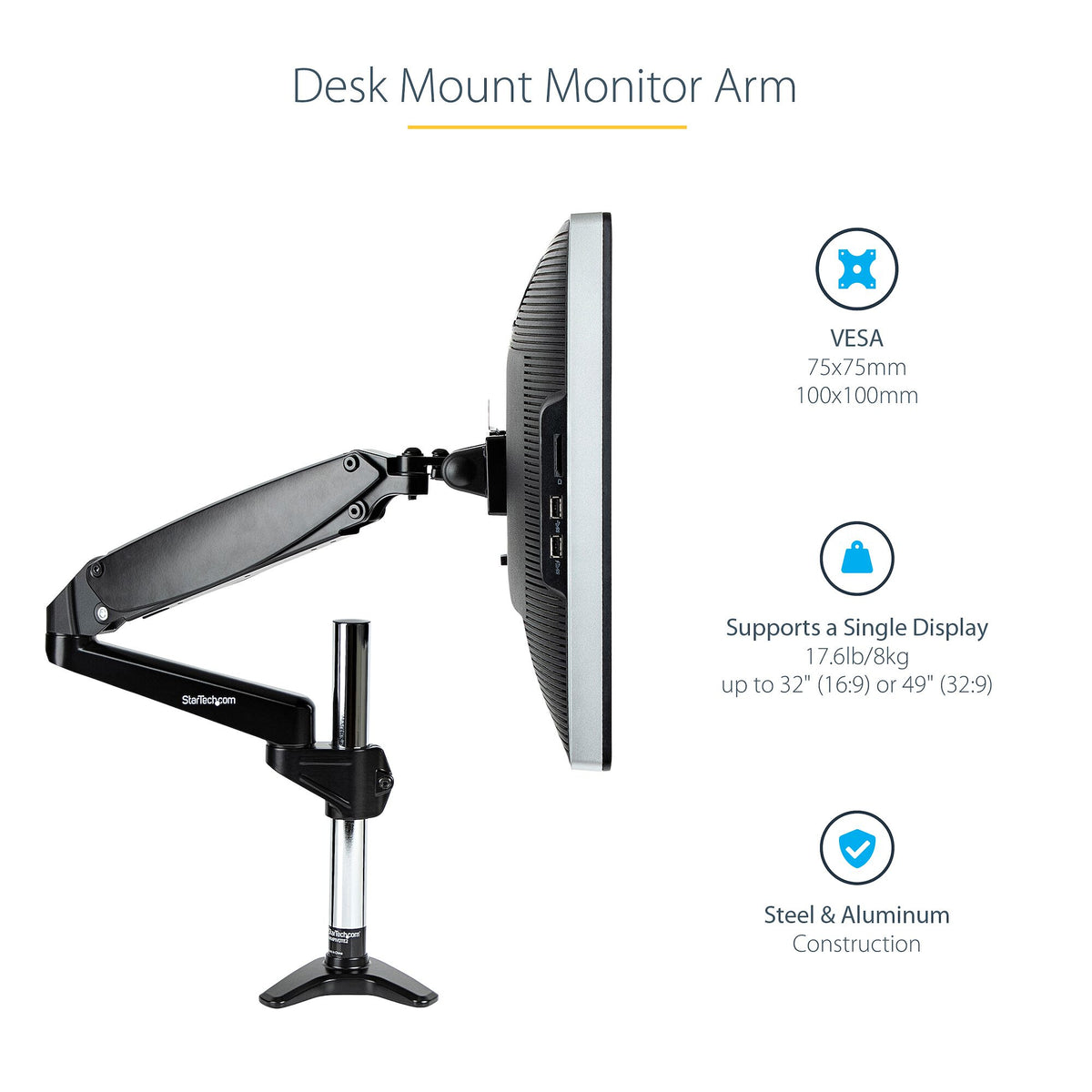 StarTech.com ARMPIVOTE2 - Desk monitor mount for 81.3 cm (32&quot;) to 124.5 cm (49&quot;)