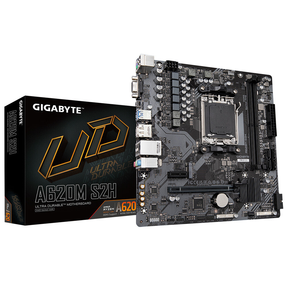 Gigabyte A620M S2H Micro ATX motherboard - AMD A620 Socket AM5