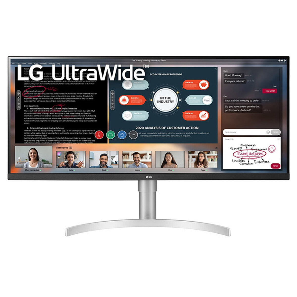 LG 34WN650-W - 86.4 cm (34&quot;) - 2560 x 1080 pixels UltraWide FHD LED Monitor