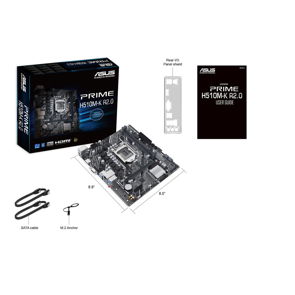 ASUS PRIME H510M-K R2.0 micro ATX motherboard - Intel H510 LGA 1200