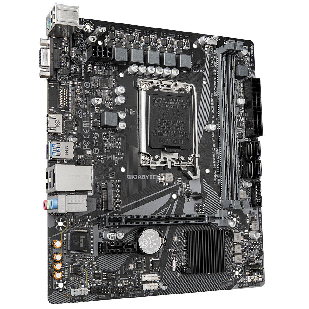 Gigabyte H610M H V3 DDR4 ATX motherboard - Intel H610 LGA 1700