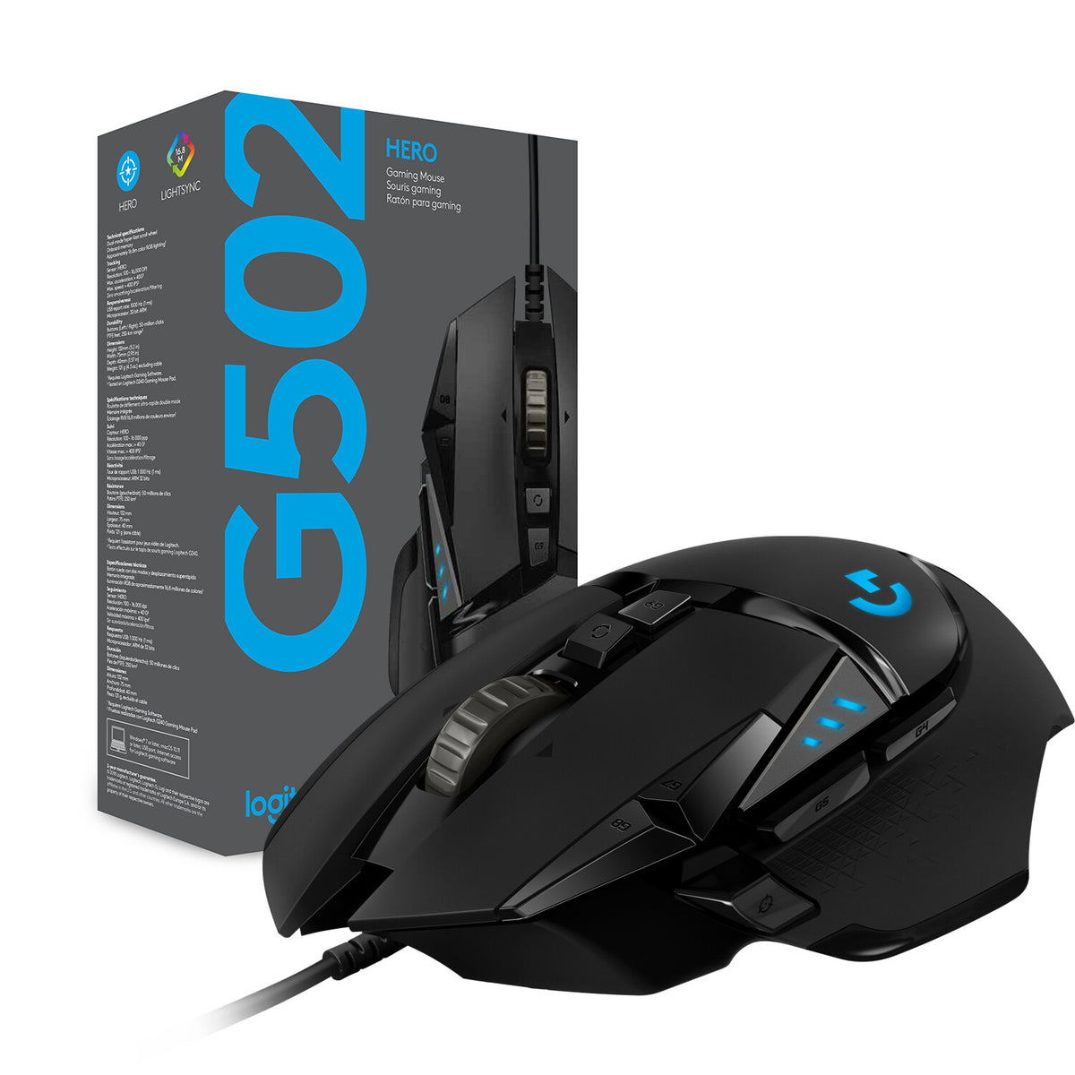 Logitech G - G502 HERO High Performance Gaming Mouse in Black - 25,600 DPI