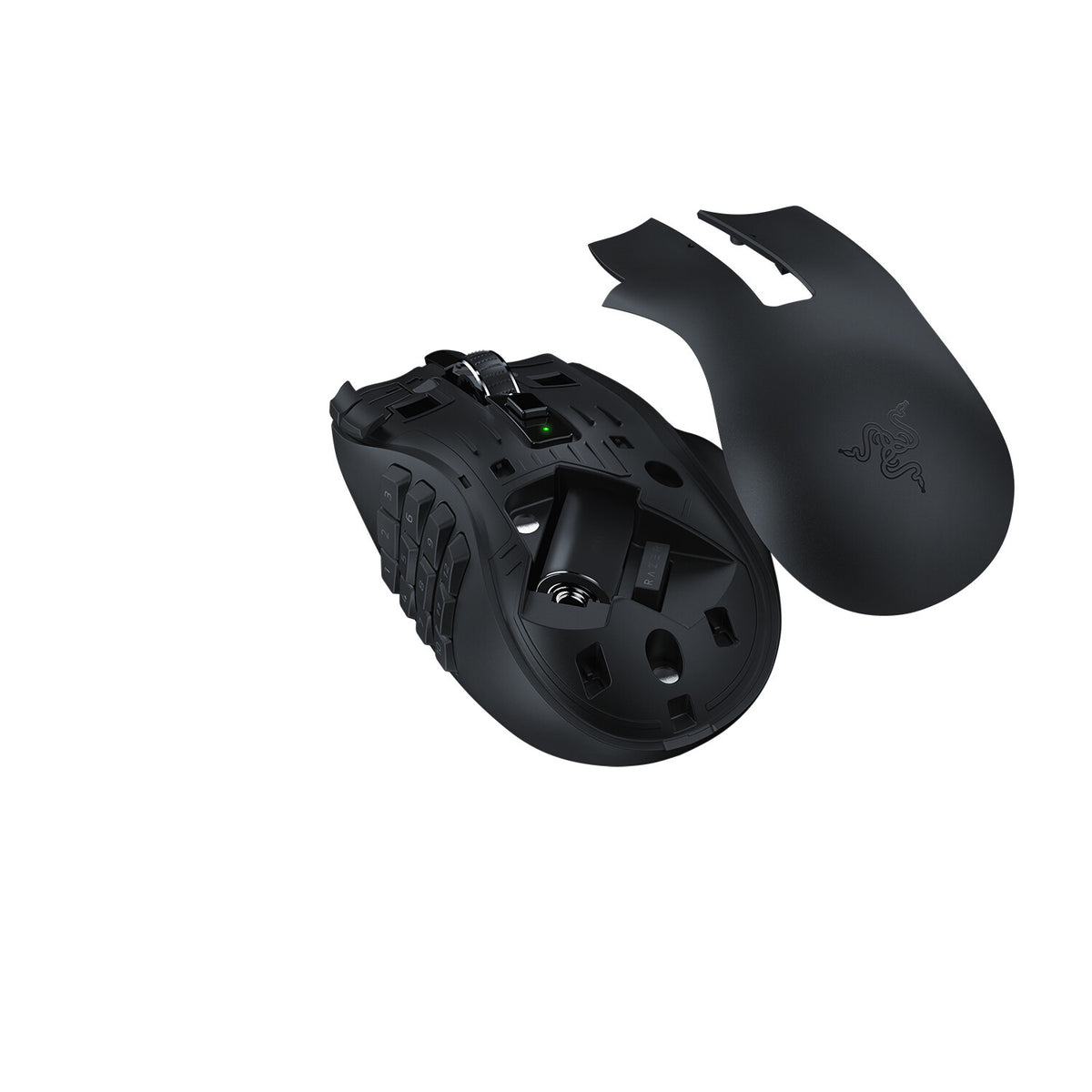 Razer Naga V2 HyperSpeed - RF Wireless + Bluetooth Optical Mouse in Black - 30,000 DPI