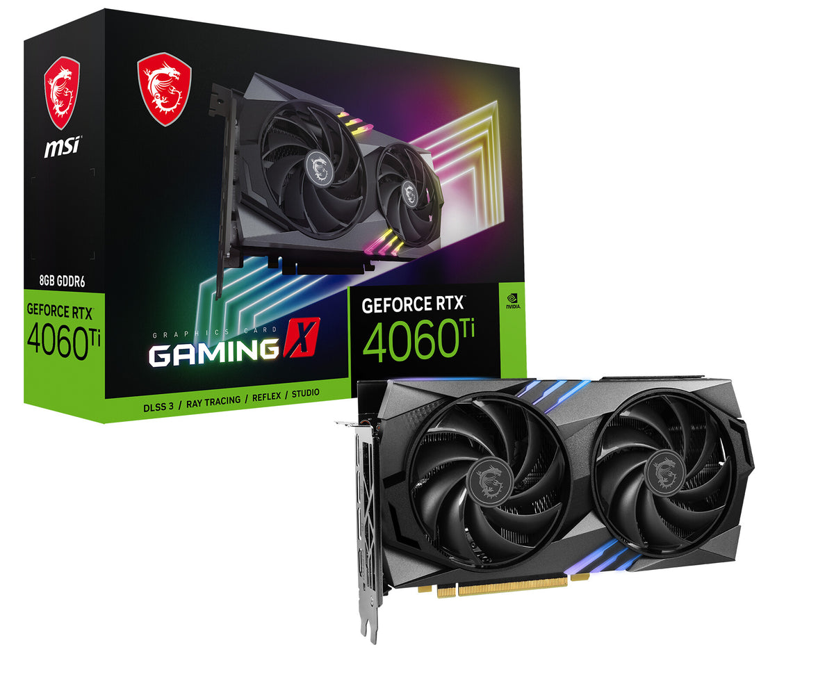 MSI GAMING X 8G - NVIDIA 8 GB GDDR6 GeForce RTX 4060 Ti graphics card