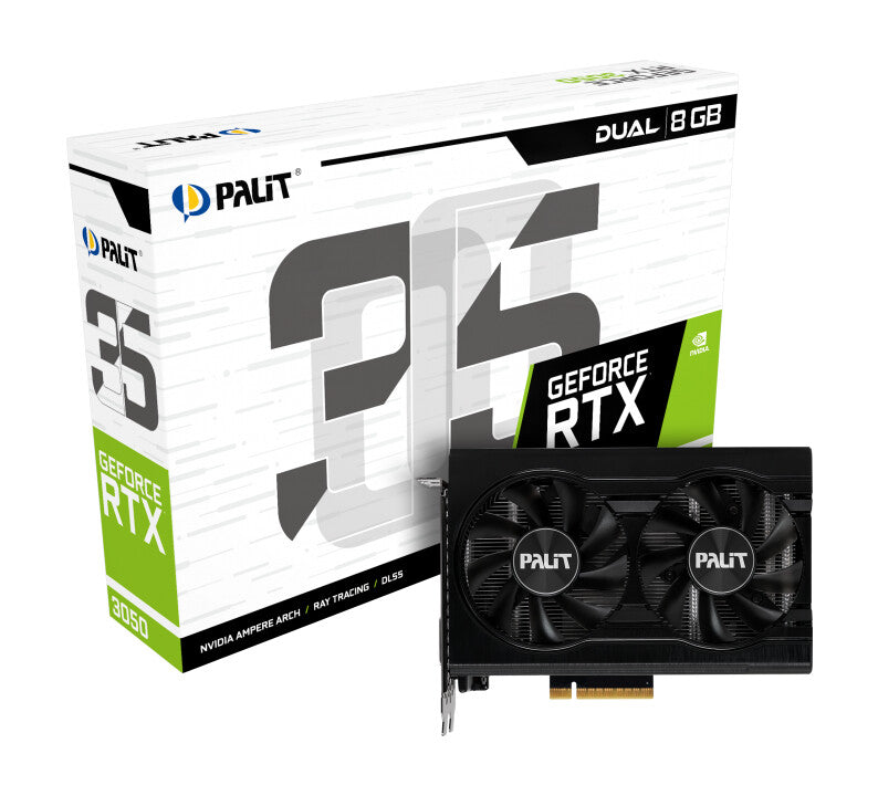 Palit Dual Fan - NVIDIA 8 GB GDDR6 GeForce RTX 3050 graphics card