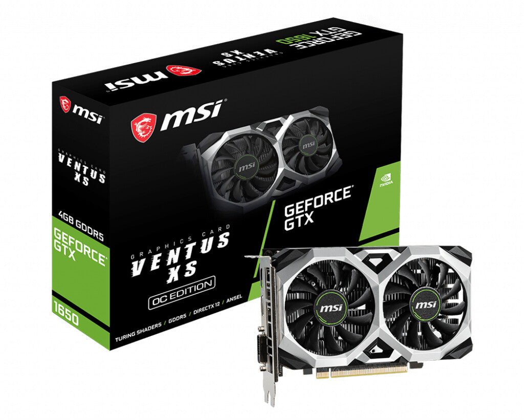 MSI VENTUS XS OC - NVIDIA 4 GB GDRR5 GeForce GTX 1650 graphics card