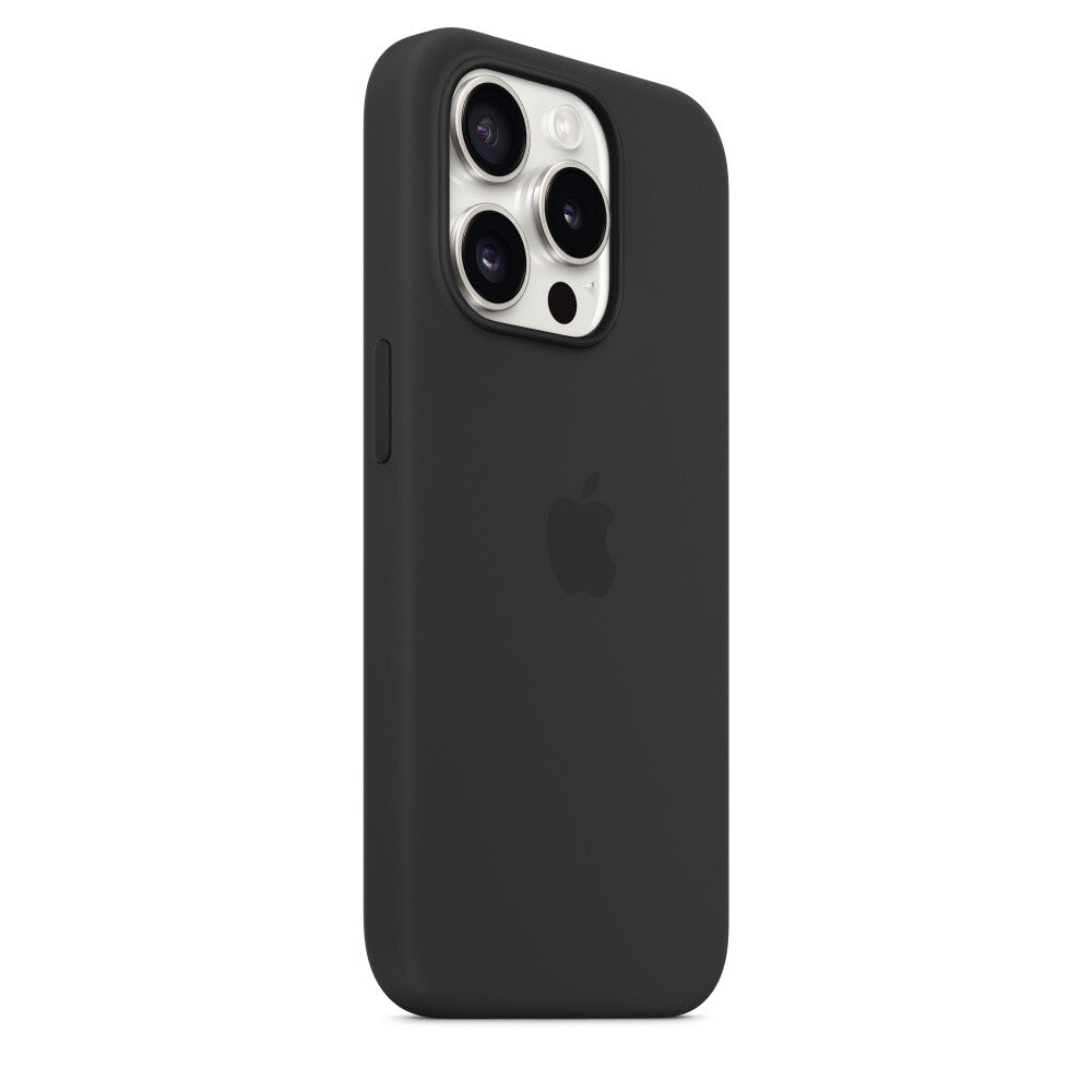 Silicone Case with MagSafe for iPhone 15 Pro in Black