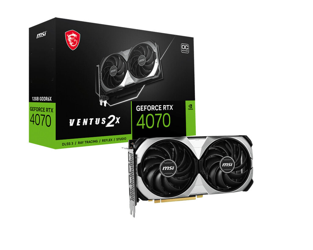 MSI VENTUS 2X OC - NVIDIA 12 GB GDDR6X GeForce RTX 4070 graphics card