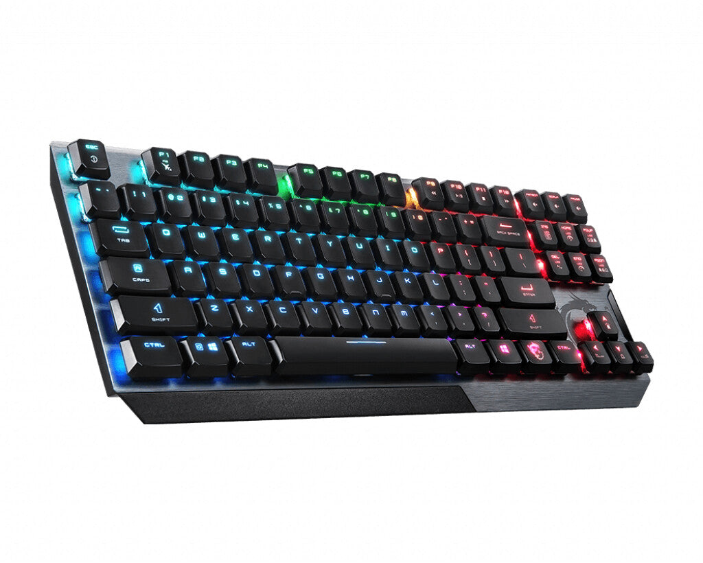 MSI VIGOR GK50 Low Profile TKL - USB Wired RGB Mechanical Gaming Keyboard in Black (QWERTY UK)