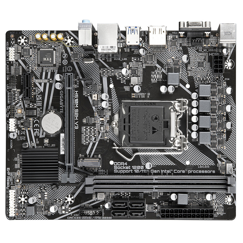 Gigabyte H510M S2H V3 (rev. 1.0) micro ATX motherboard - Intel H470 Express LGA 1200