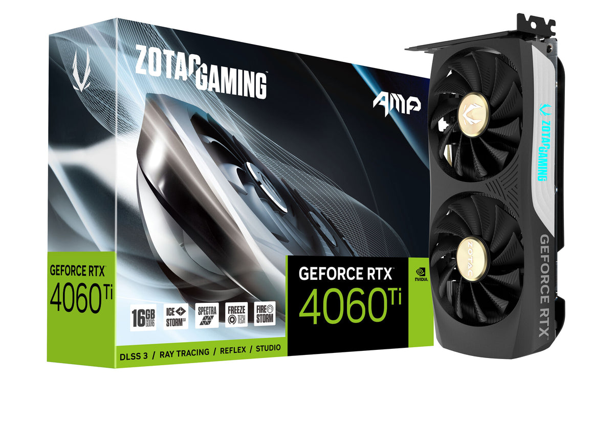 Zotac GAMING AMP - NVIDIA 16 GB GDDR6 GeForce RTX 4060 Ti graphics card