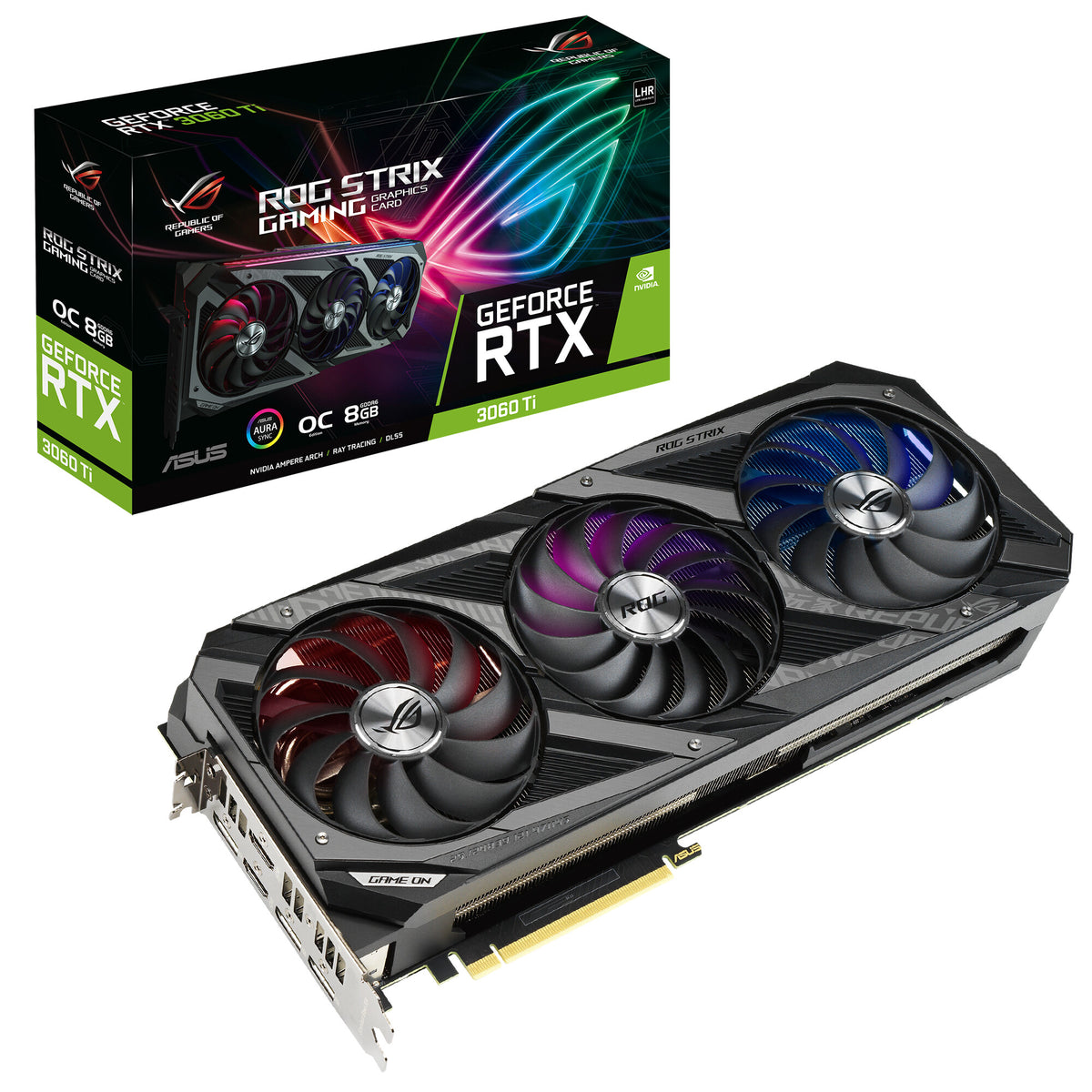 ASUS ROG STRIX V2 GAMING OC - NVIDIA 8 GB GDDR6 GeForce RTX 3060 Ti graphics card