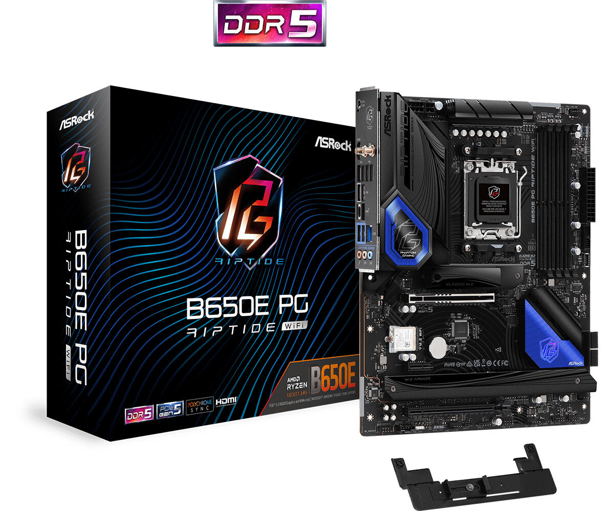 Asrock B650E PG Riptide WiFi ATX motherboard - AMD B650 Socket AM5