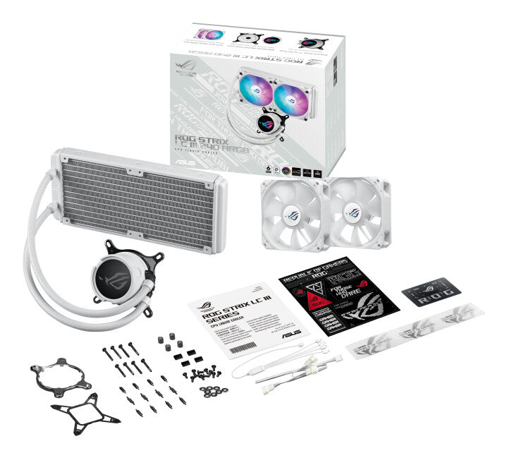 ASUS ROG Strix LC III 240 ARGB - Liquid Processor Cooler in White - 240mm