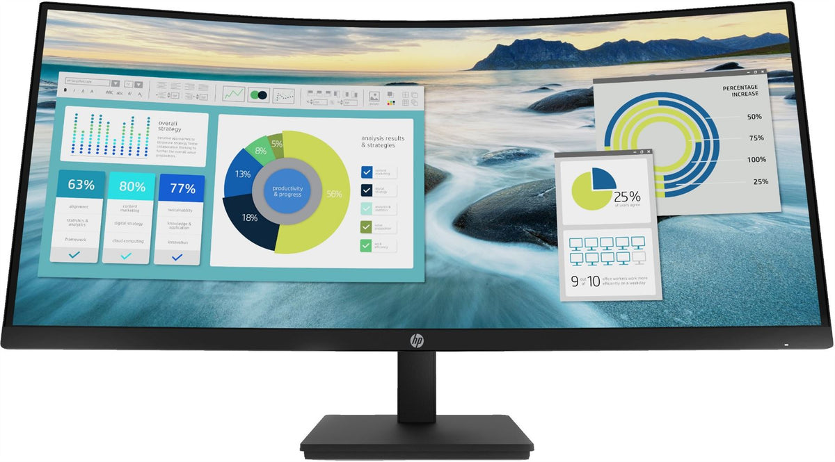 HP P34hc G4 86.4 cm (34&quot;) 3440 x 1440 pixels Quad HD LED Black Monitor