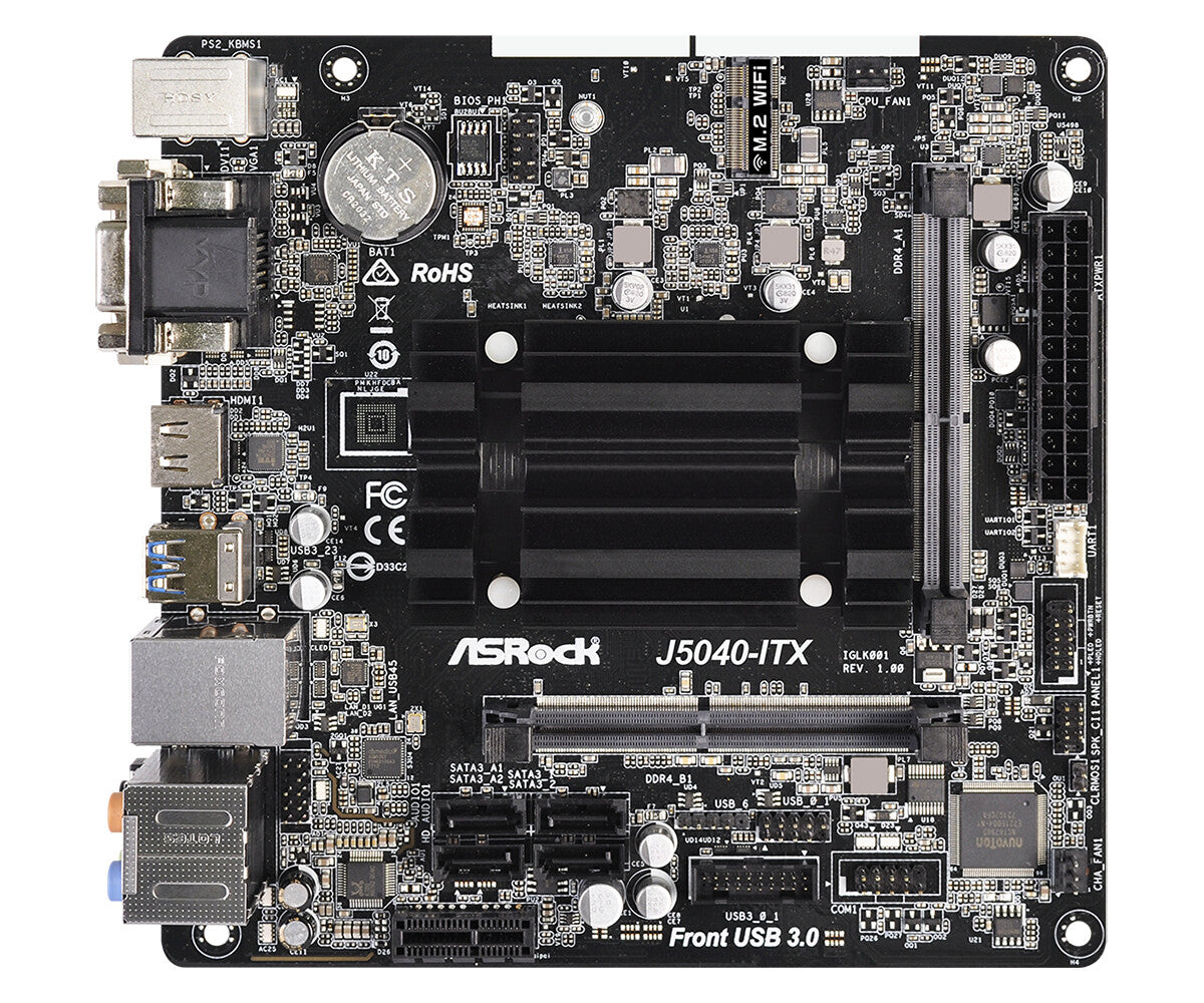 Asrock J5040-ITX Mini ITX motherboard - Integrated CPU