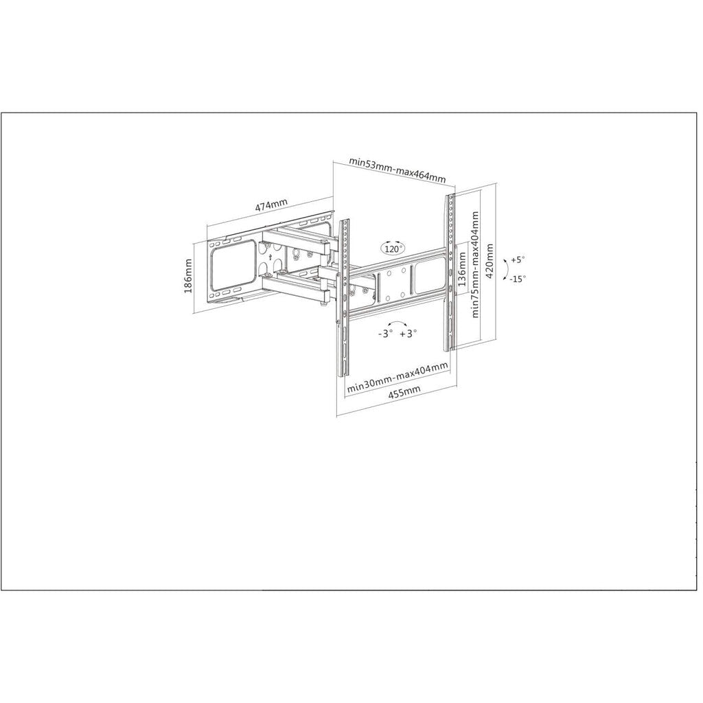 Manhattan 461344 - Wall TV mount for 81.3 cm (32&quot;) to 139.7 cm (55&quot;)