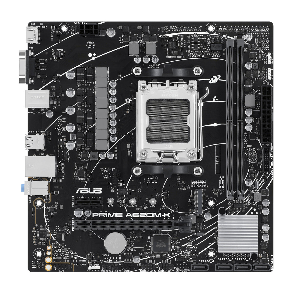 ASUS PRIME A620M-K micro ATX motherboard - AMD A620 Socket AM5