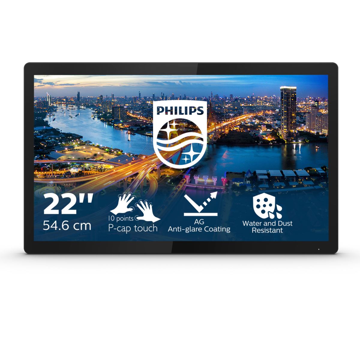 Philips B Line 222B1TFL/00 Computer Monitor 54.6 cm (21.5&quot;) 1920 x 1080 pixels Full HD LED Touchscreen Black