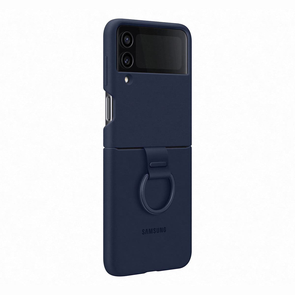 Samsung Silicone Cover With Ring for Galaxy Z Flip4 in Navy