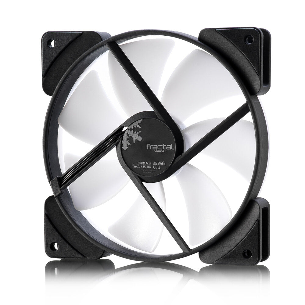 Fractal Design Prisma AL-14 PWM Computer Case Fan in Black / White - 140mm