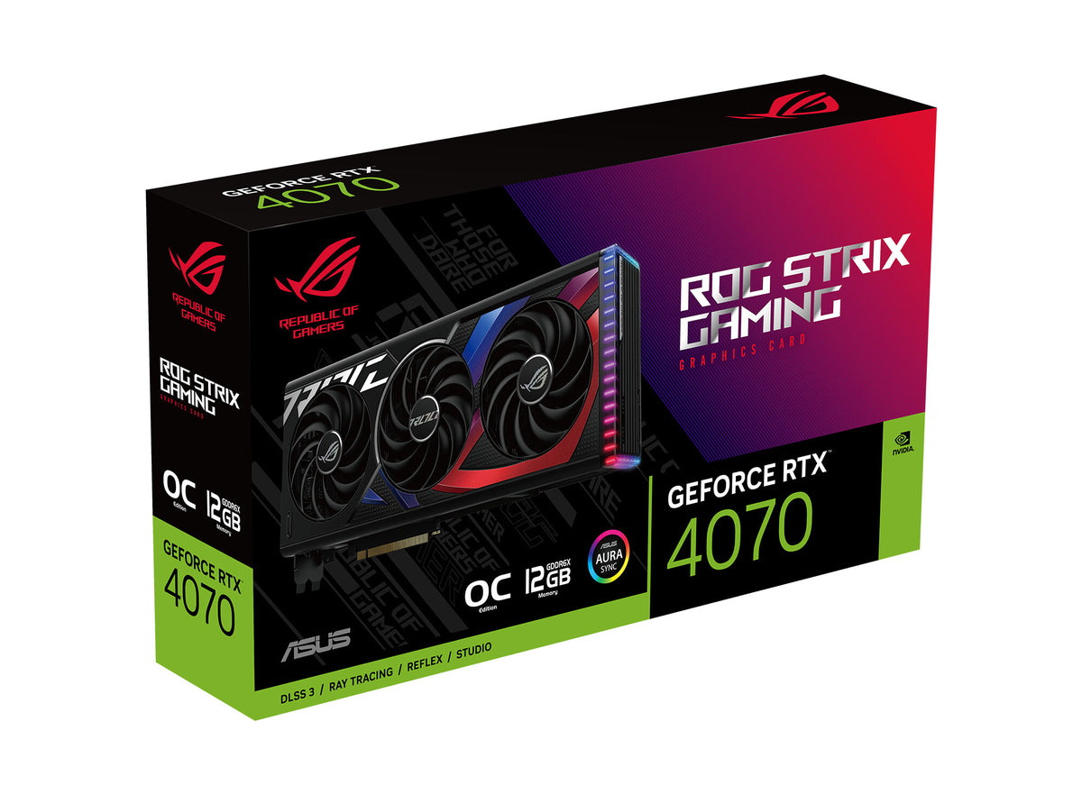 ASUS ROG STRIX GAMING - NVIDIA 12 GB GDDR6X GeForce RTX 4070 graphics card