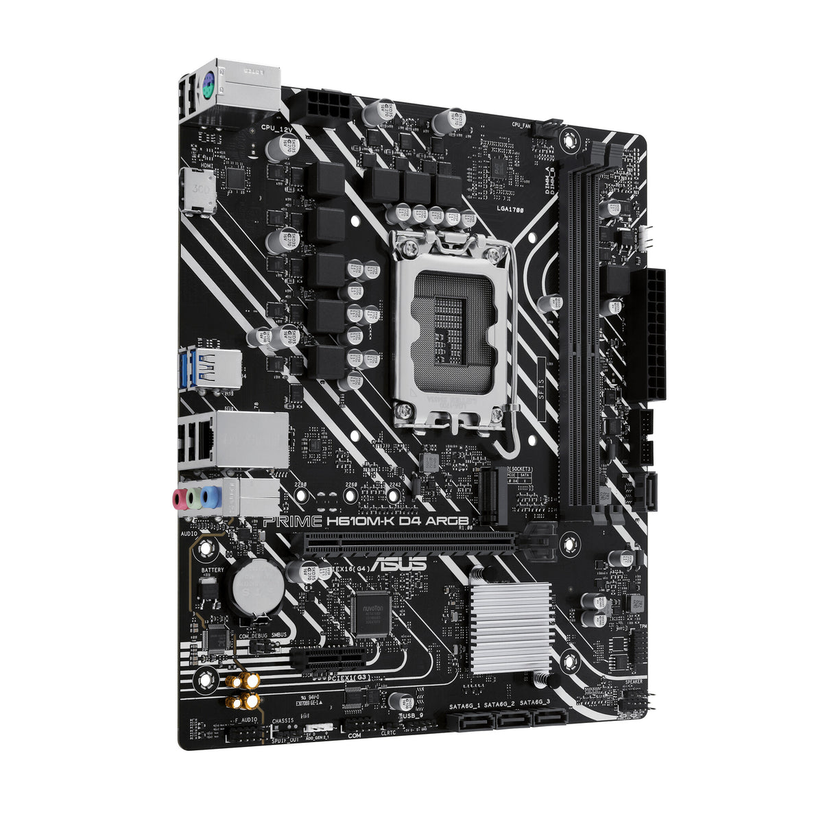 ASUS PRIME H610M-K D4 ARGB micro ATX motherboard - Intel H610 LGA 1700