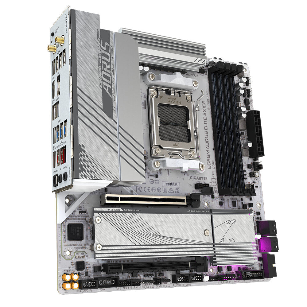 Gigabyte B650M AORUS ELITE AX ICE ATX motherboard - AMD B650 Socket AM5