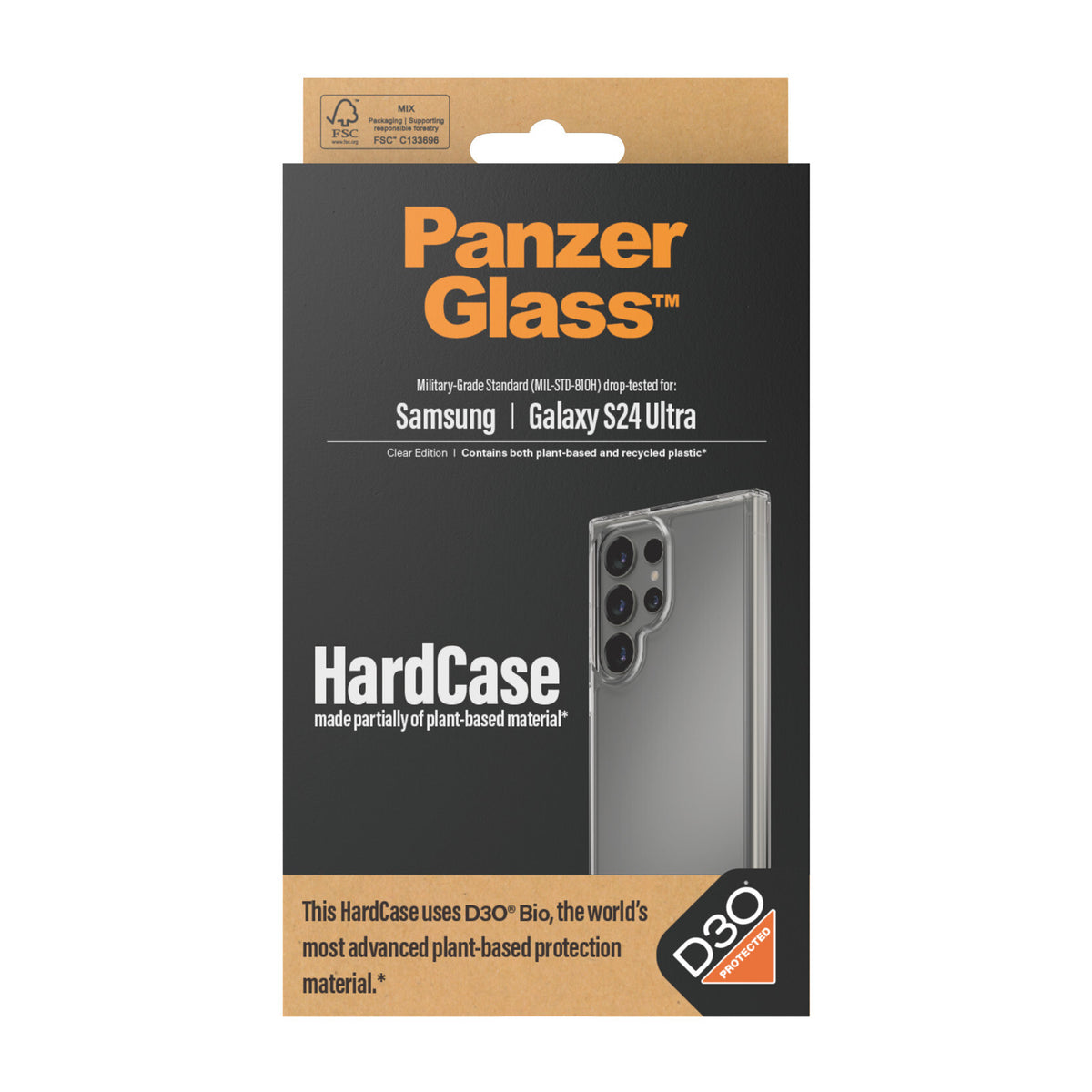 PanzerGlass ® HardCase with D3O® for Galaxy S24 Ultra in Transparent